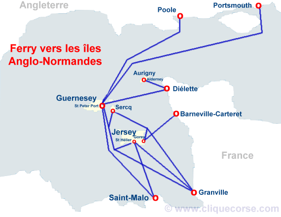 billet bateau Jersey Guernesey