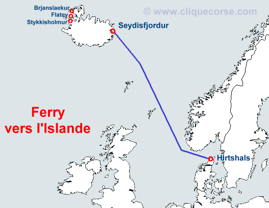 billet bateau Torshaven Seysdisfjordur