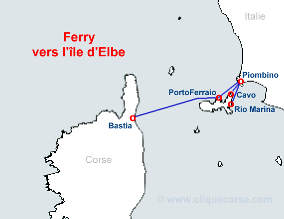 billet bateau Piombino Cavo