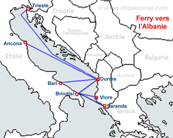 carte bateau Albanie