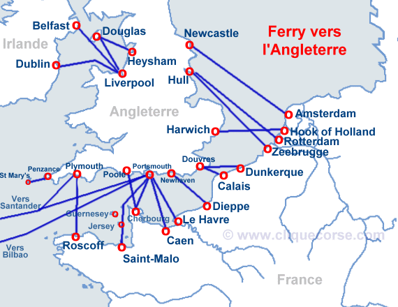 carte bateau Angleterre