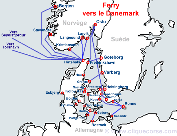 carte bateau Danemark