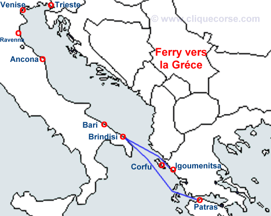 carte bateau Grèce