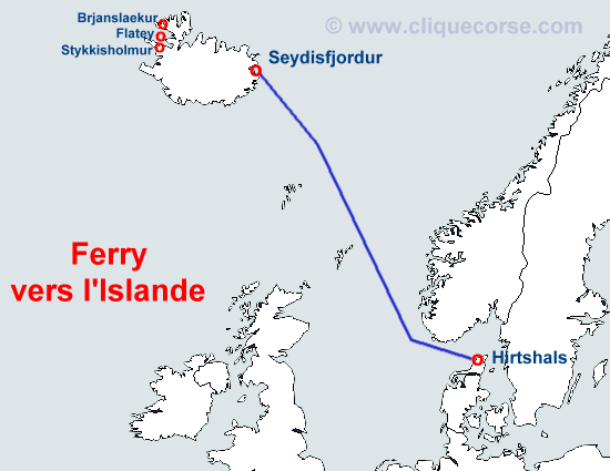 carte bateau Islande