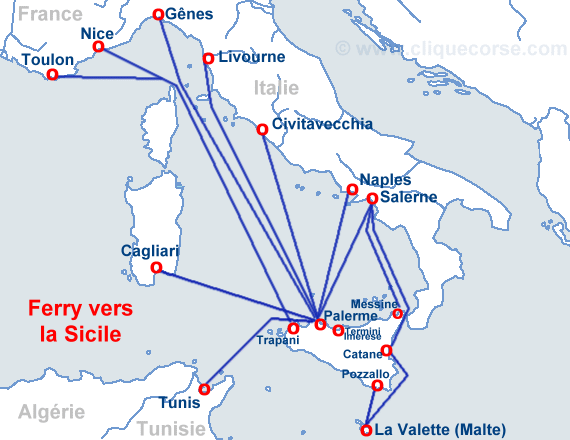 carte bateau Sicile
